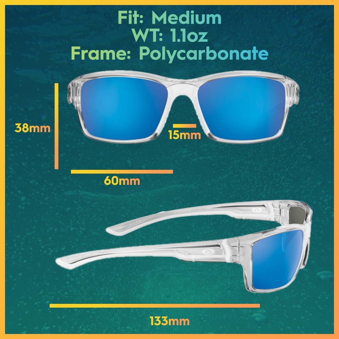 Polarized Fishing Sunglasses with AcuTint UV Blocker - Outdoor Sports Eye Protection