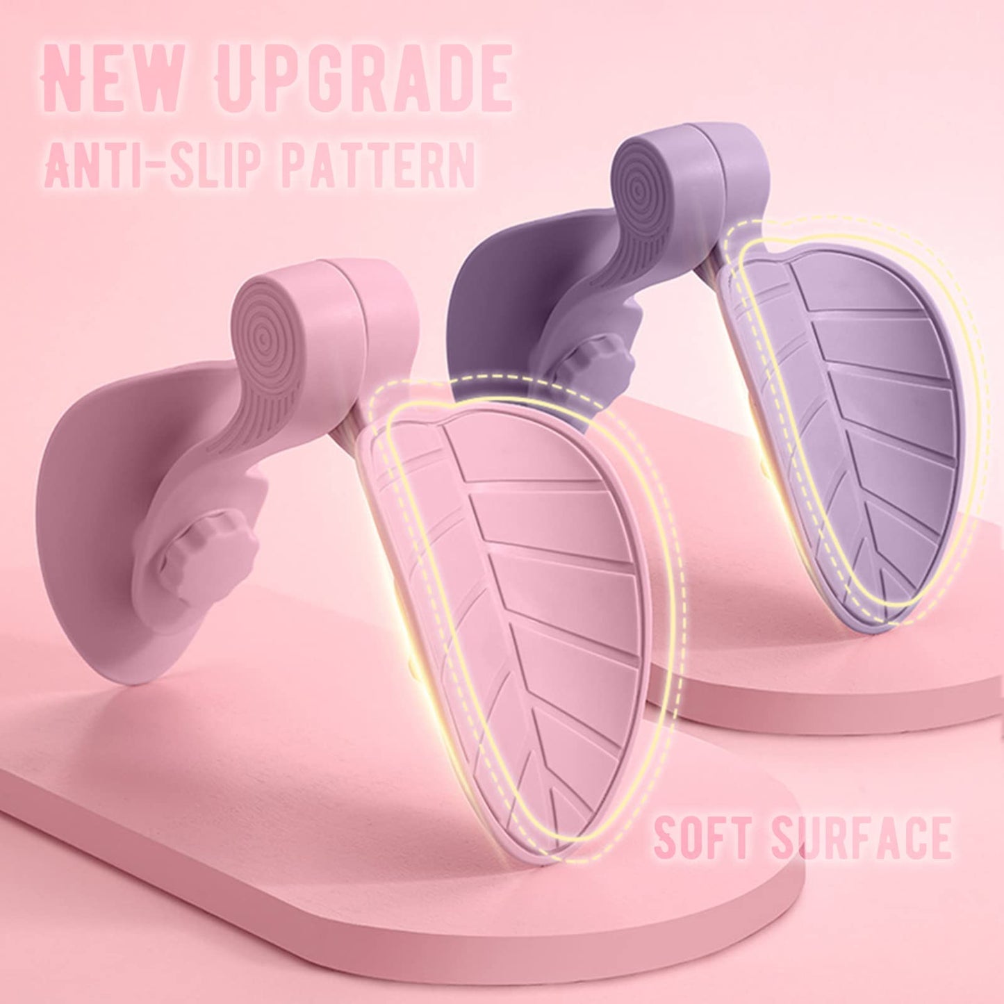 homimanor 26lb Thigh Trainer Thigh Exerciser, Hip & Inner Thigh Exercise Equipment, Pelvic Floor Muscle Trainer with Figure 8 Resistance Band for Arm Leg, Kegel Exercise Products for Women, Pink