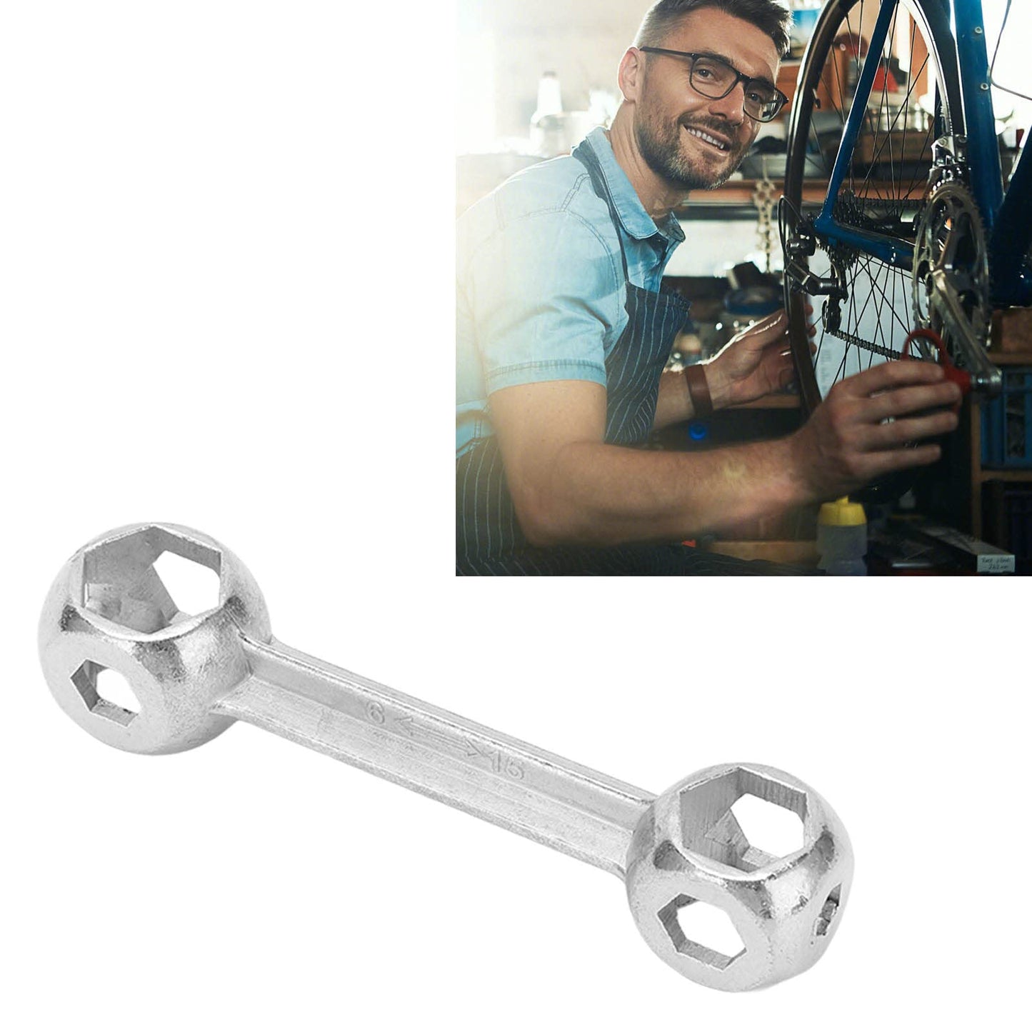 VBESTLIFE 10 in 1 Wrench, 6‑15mm Hex Bone Wrench Repair Tool