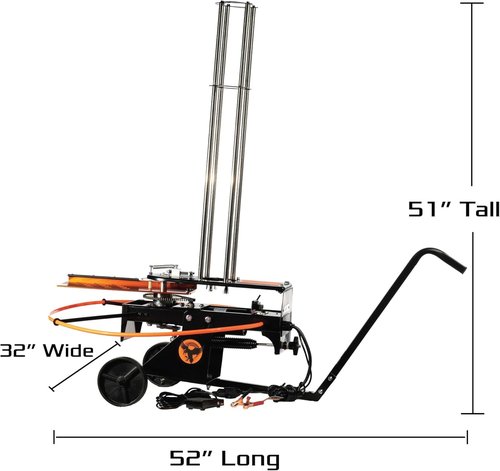 Do All Outdoors Raven Automatic Clay Pigeon Thrower with Wheels & Pull Handle - Holds 75 Clay Pigeons - 25 ft Foot Pedal Cord - Easy Transport Electronic Skeet Thrower Machine
