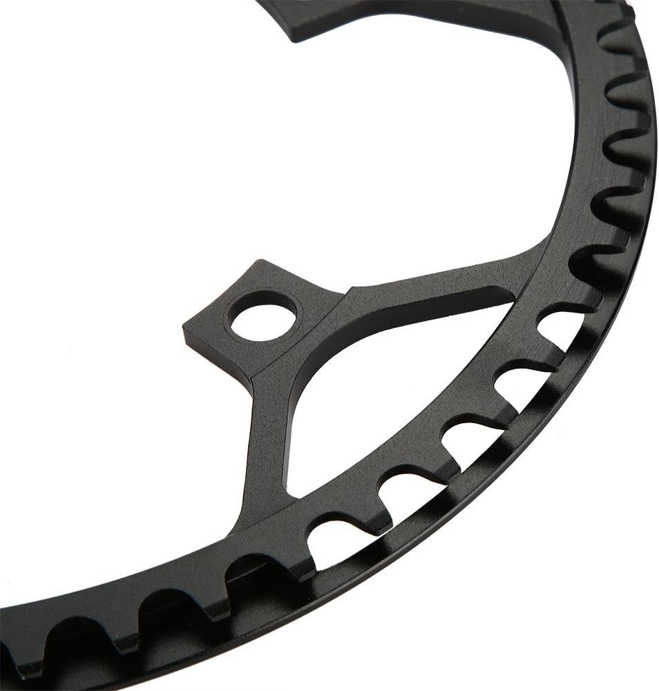 Aluminum Alloy Chainring, Mountain Bike Front Chainring, Single Speed 53T (Black)