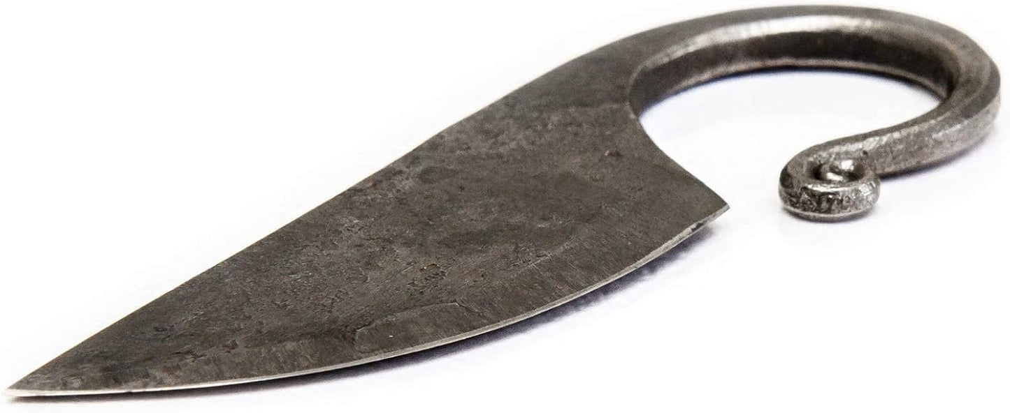 Toferner Celtic Pocket Knife, Hand Forged Fixed Blade Knives, Hardened Blade, Vintage Knife, Art Collection