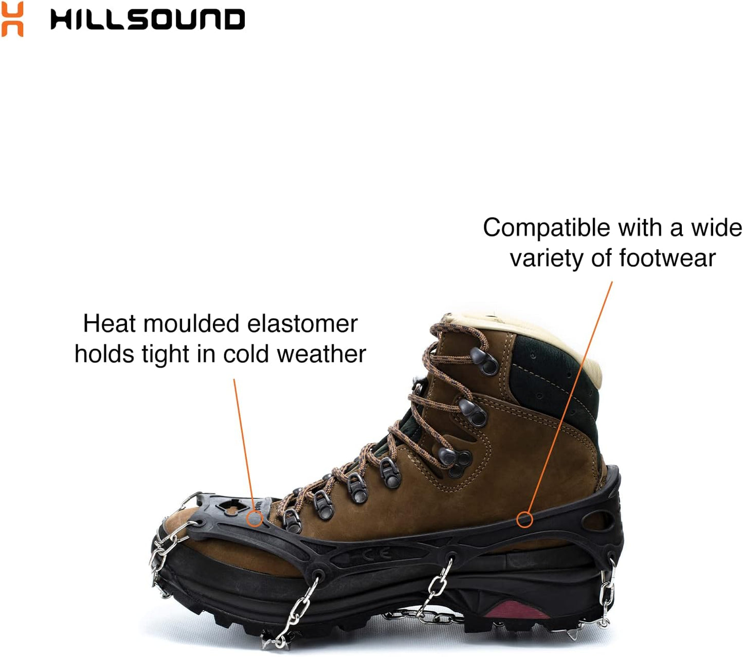 FreeSteps6 Crampon, Ice Cleat All-Purpose Traction System for Packed Snow & Ice Conditions