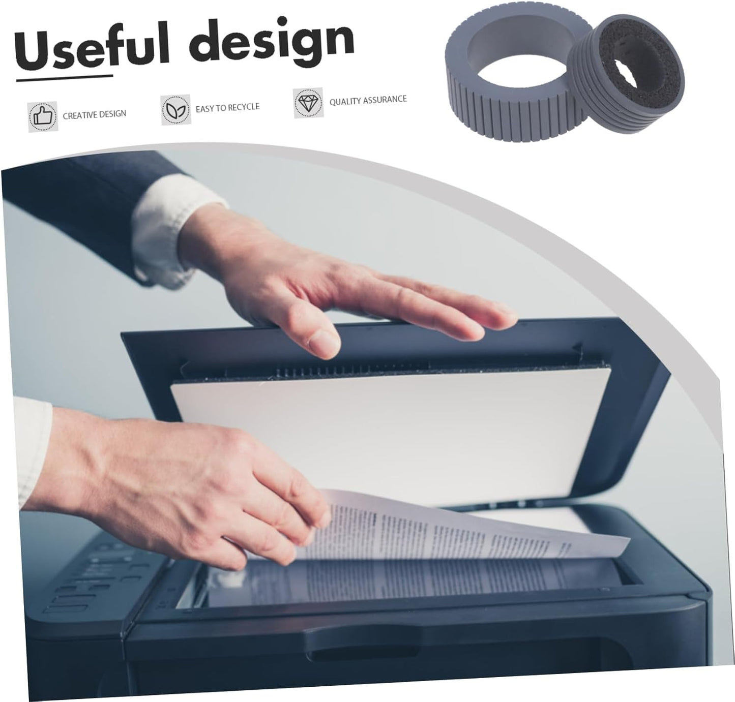 Mipcase 4pcs Fujitsu Scanner Roller Pager Part TPR Material Replacement Roller Scanner Accessory