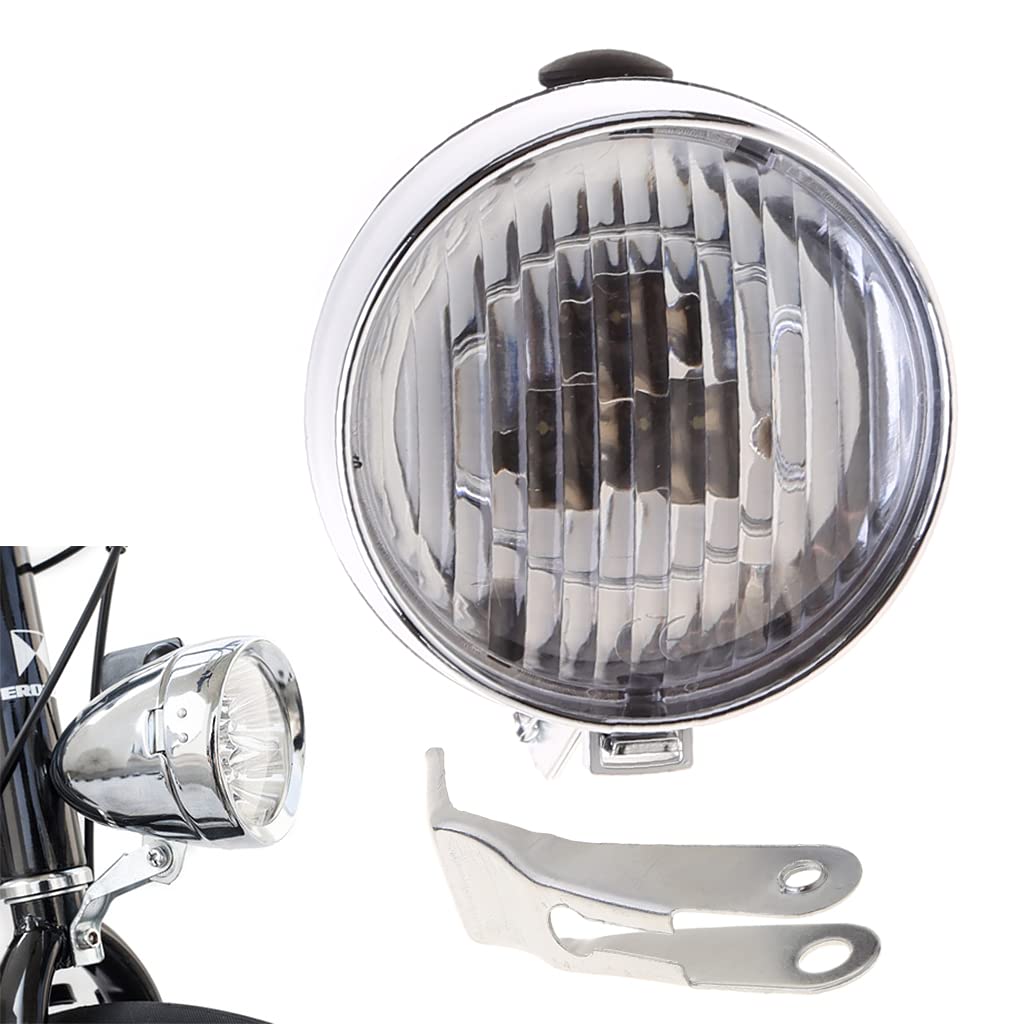 FGDTREE Classic Retro Streamlined Bicycle for Head Light LED Metal B Cycling Lighting Equipment
