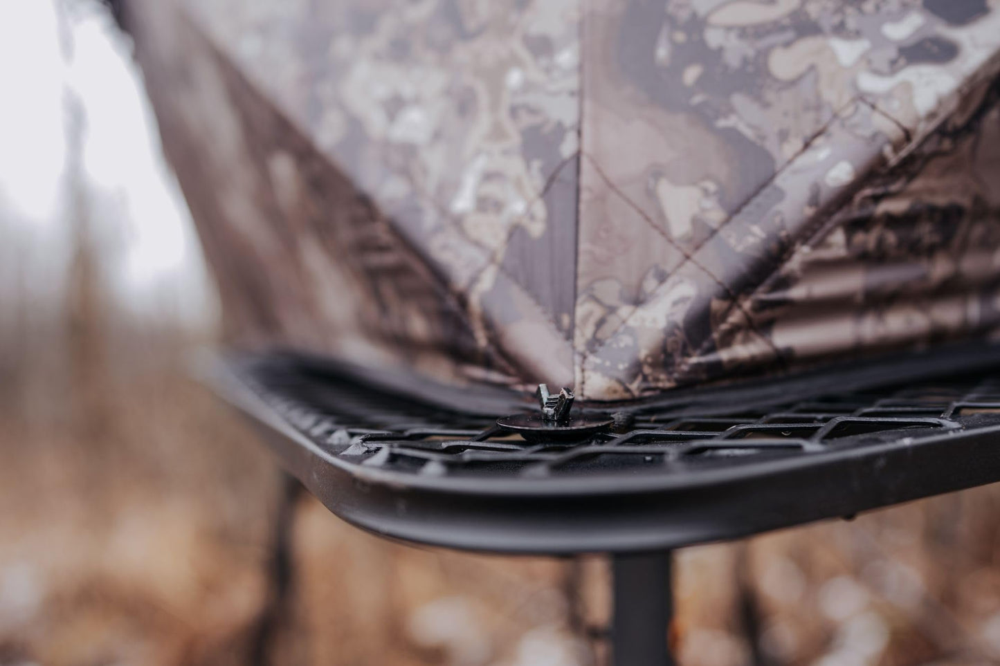 Muddy 65" L x 65" W x 5' H Ground Blind Platform - Durable Powder-Coated Steel Outdoor Hunting Trap Door Universal Platform, Ground Blind Not Included
