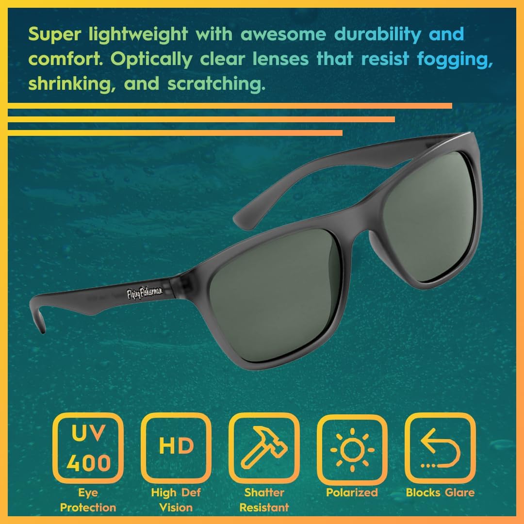 Flying Fisherman Fowey Polarized Sunglasses with AcuTint UV Blocker for Fishing and Outdoor Sports