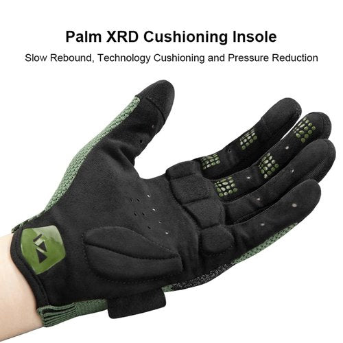 VXW Bike Gloves for Men Full Finger Touchscreen Motorbike Gloves High Protection Cycling Gear for BMX ATV Road Racing(Large)