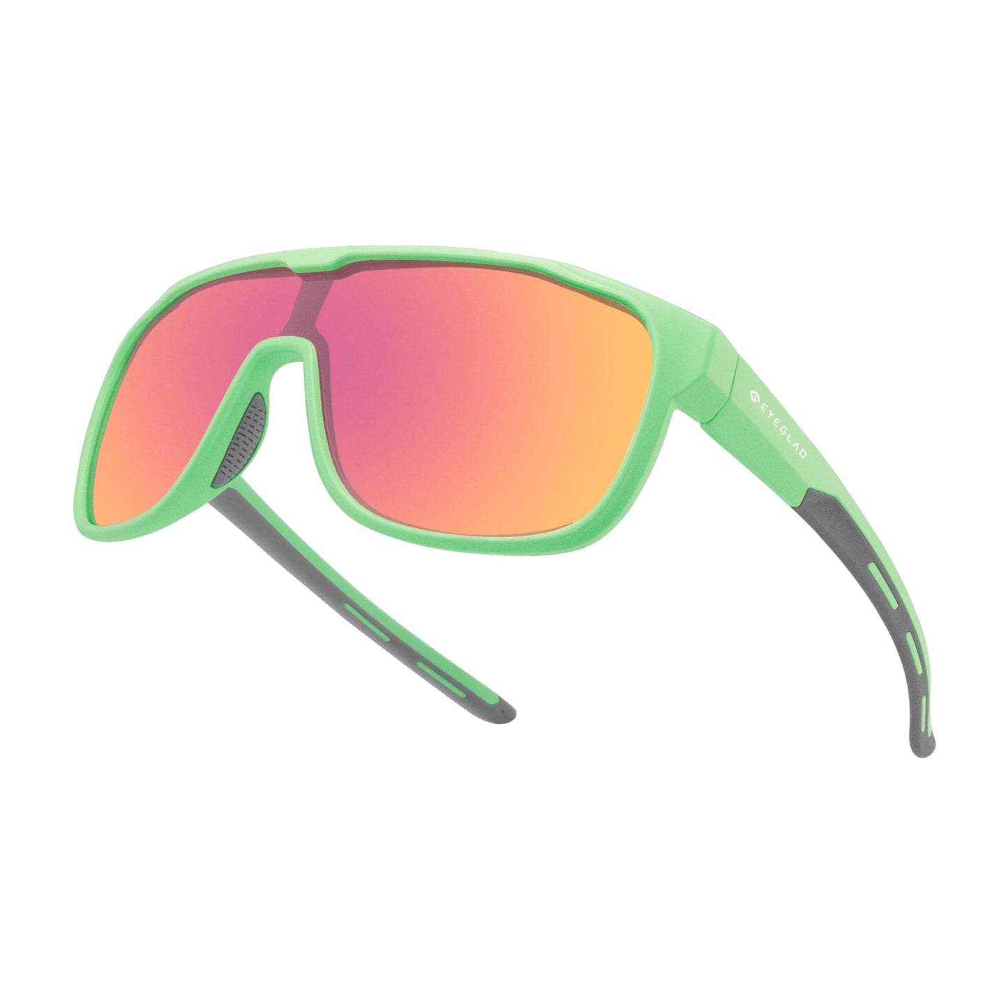 EYEGLAD MARS One-Piece Lifestyle Outdoor Polarized sunglasses UV400 Anti-Seawater Women Men Adult Teenager Running Fishing Hiking Sports (Mint Green)