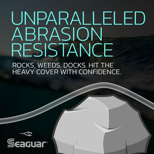 Seaguar Pounce Bass Fishing Leader, 100% Fluorocarbon, 15lbs, 25yd Spool - 15PBL25