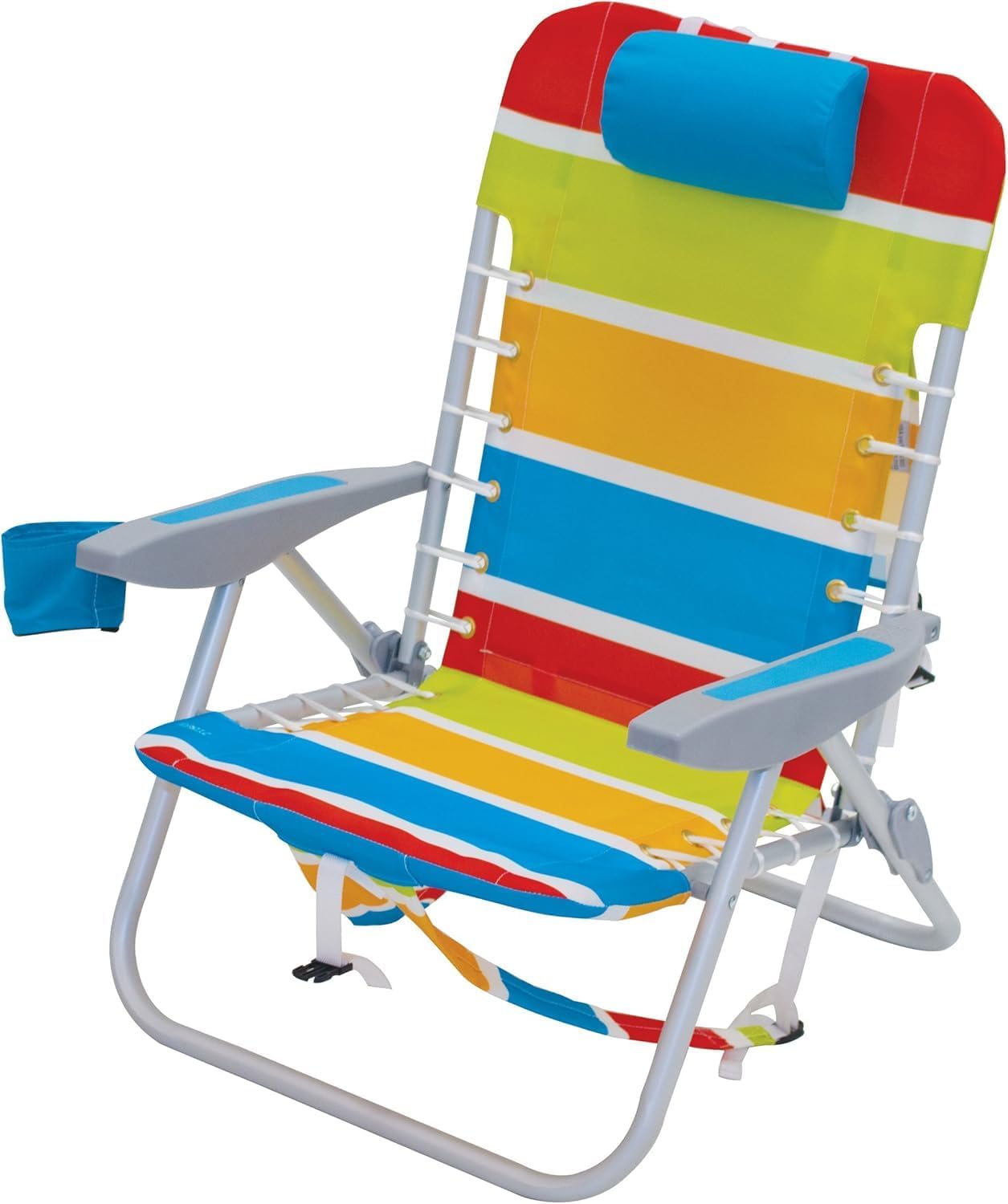 RIO Gear Beach Lace-Up Suspension Folding Beach Chair, Navy , 44.7" x 25.5" x 26.5"