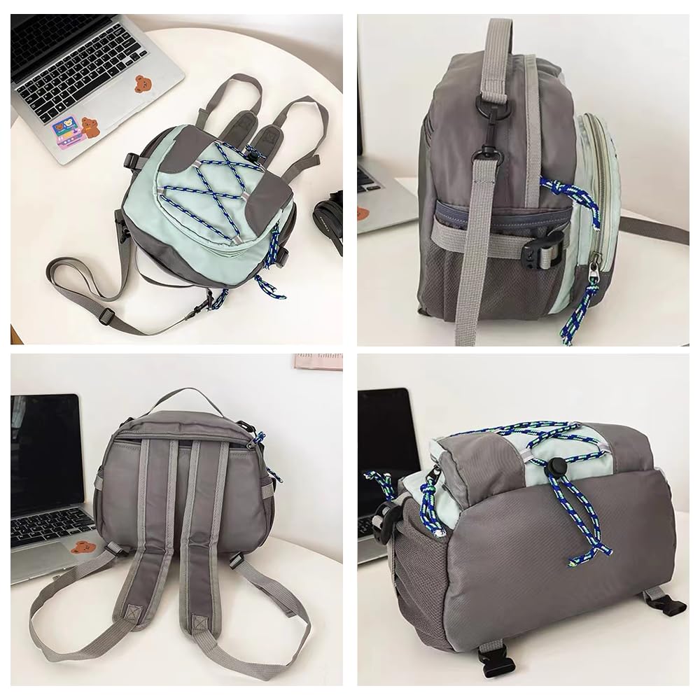 JENAGREEN Waterproof Sling Backpack Crossbody Sling Bag for Women Men, Multipurpose Travel Hiking Adjustable Chest Bag Casual Daypack with Anti-theft Pocket