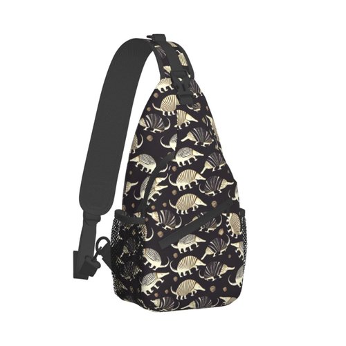 MqtZyiwx Purple Armadillos Sling Backpack Hiking Backpack Crossbody Bag Sports Lightweight And Durable Chest Bag Shoulder Bag For Women Men
