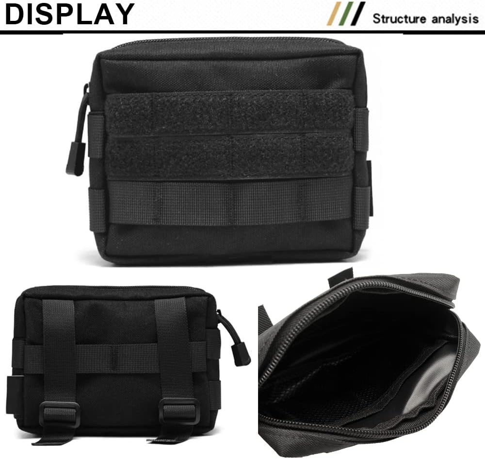 Molle Pouches, Tactical Admin Pouch Compact EDC Utility Gadget Gear Pouch Military Carry Accessory Belt Hanging Waist Bag