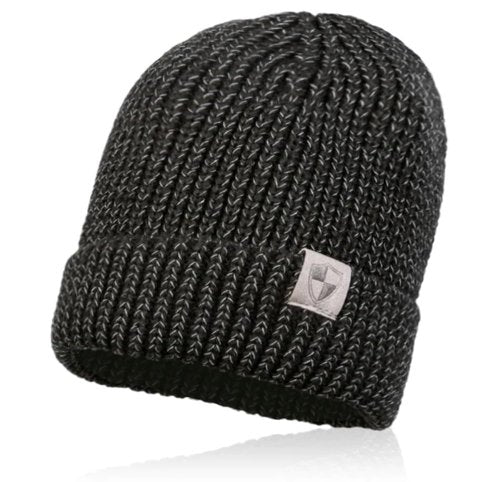 S A Beanie | Reflective Knit | Black