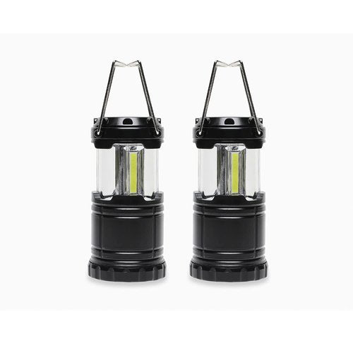 Lunabode LED Battery Powered Camping Lantern ( 2 Pack )- Portable COB Hanging Lamp Lights | Waterproof Collapsible Lantern Flashlight for Tent Lights, Power Outages, Hurricane Emergency, Hiking