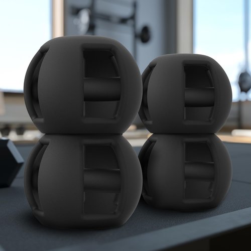 POWER GUIDANCE Spherebell Dumbbells + Kettlebell, Achieve Peak Exercise Performance while Minimizing Stress on Joints (Black-11LB)