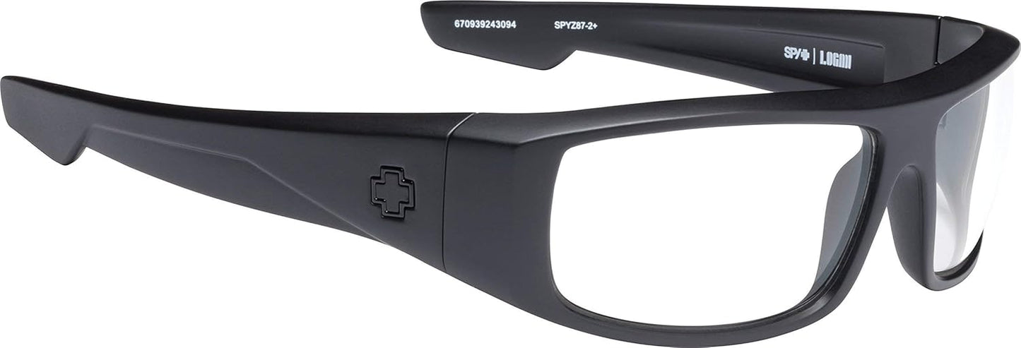 SPY Logan Matte Black ANSI Rx Clear