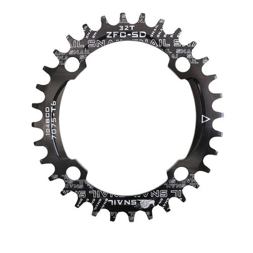DJC Bike Chainring 104BCD Oval 32t 34t 36t 38t Tooth Narrow Wide 7/8/9/10/11/12 Speed Ultralight MTB Mountain Bike 104 BCD Chainwheel,07# Oval Black,36T