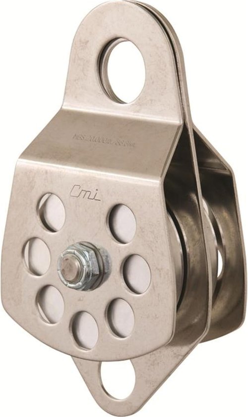 CMI 3" Double Pulley with Bearings, Stainless Steel Sideplates and Aluminum Sheaves - RP105D