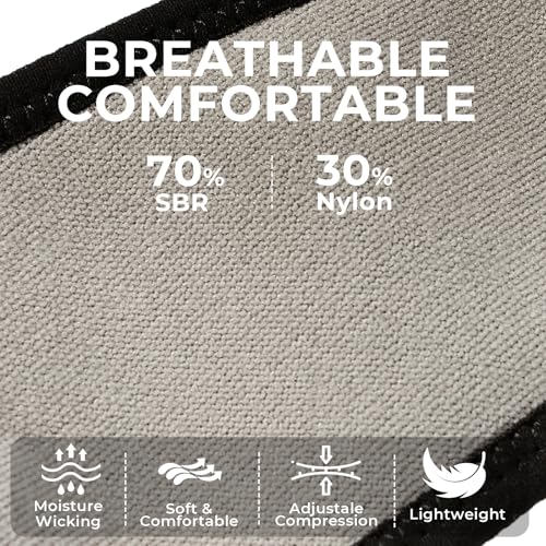 Breathable Elastic Wrist Support Band - Adjustable Compression Strap for Men Women Medium Black