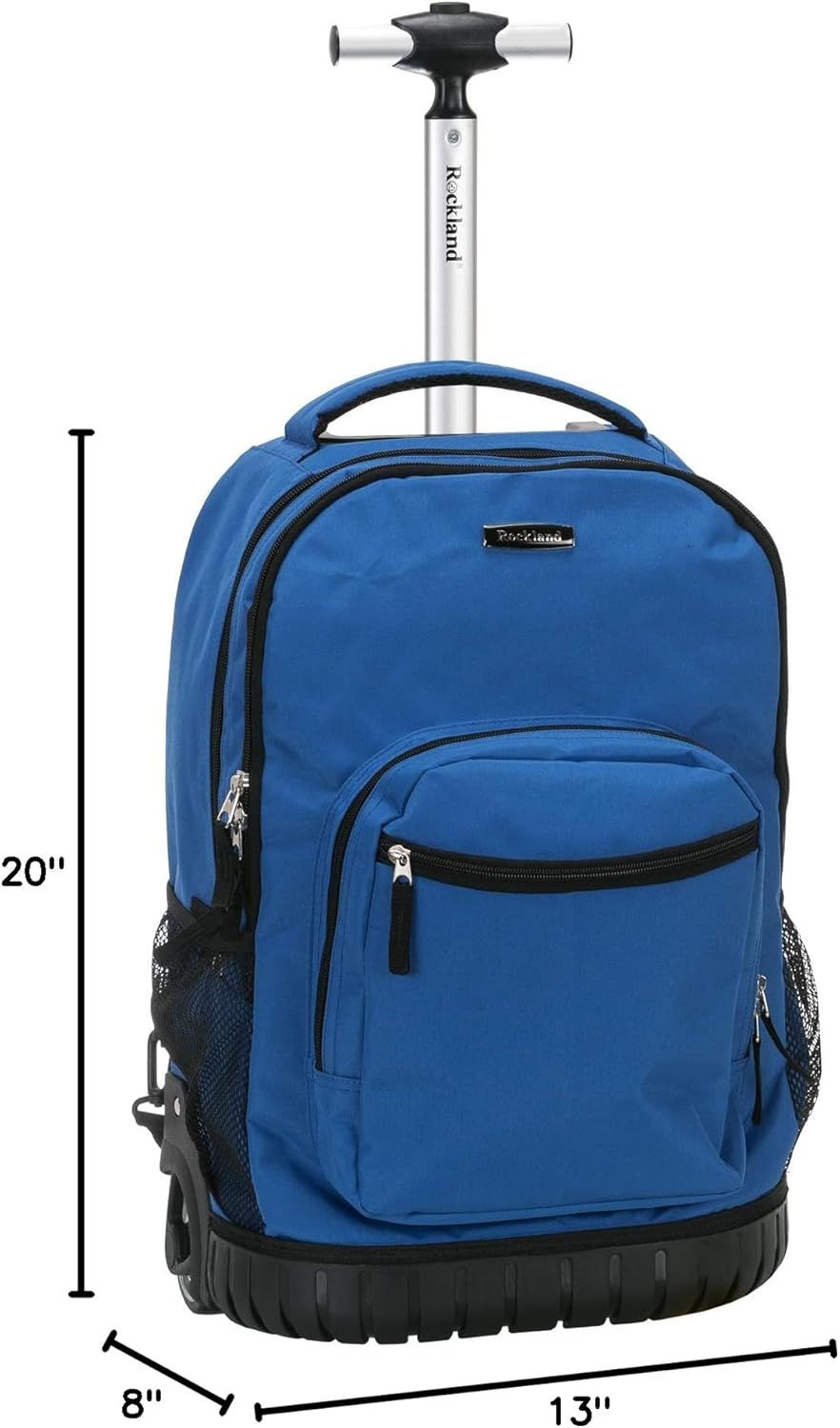 Rockland Single Handle Rolling Backpack, PURPLEPEARL, One Size