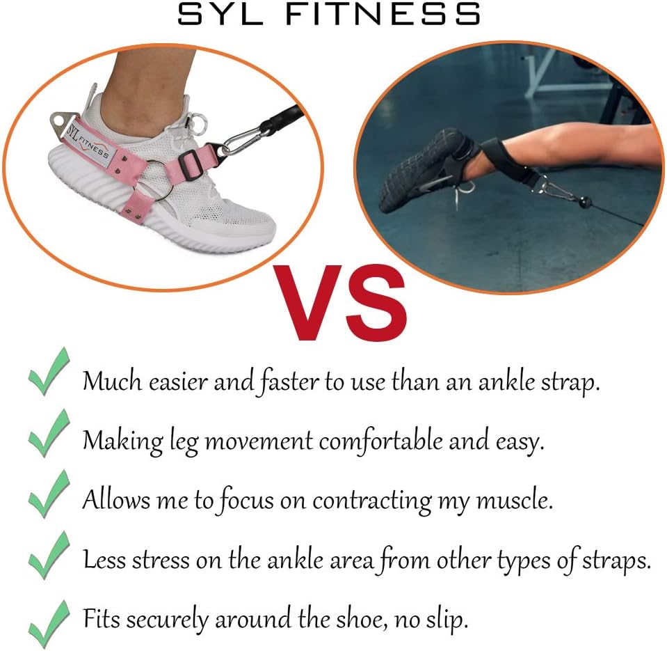 Glute Workout Kickback Strap – Booty Building and Workout Trainer – Home and Gym Leg Resistance Booty Bands for Cable Machines