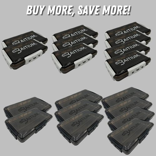 Baitium XTRAseal Waterproof Fishing Tackle Box Organizer, Tackle Boxes With Dividers, Tacklebox for Fishing, 3700 Tackle Trays, Fishing Gear (2 PACK 3700 (Tray Size : 14" x 8.9" x 2.1"))