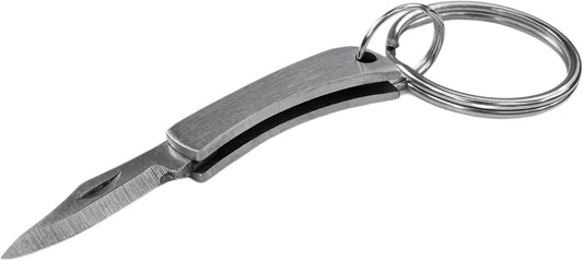 Micro Folding Knife Keychain, World's Smallest Knife, Mini Portable Cutters Keyring, Tiny Pocket Tactical Blade for Outdoors, Camping, Hiking, Backpacking, Cutting - 1.5 inch
