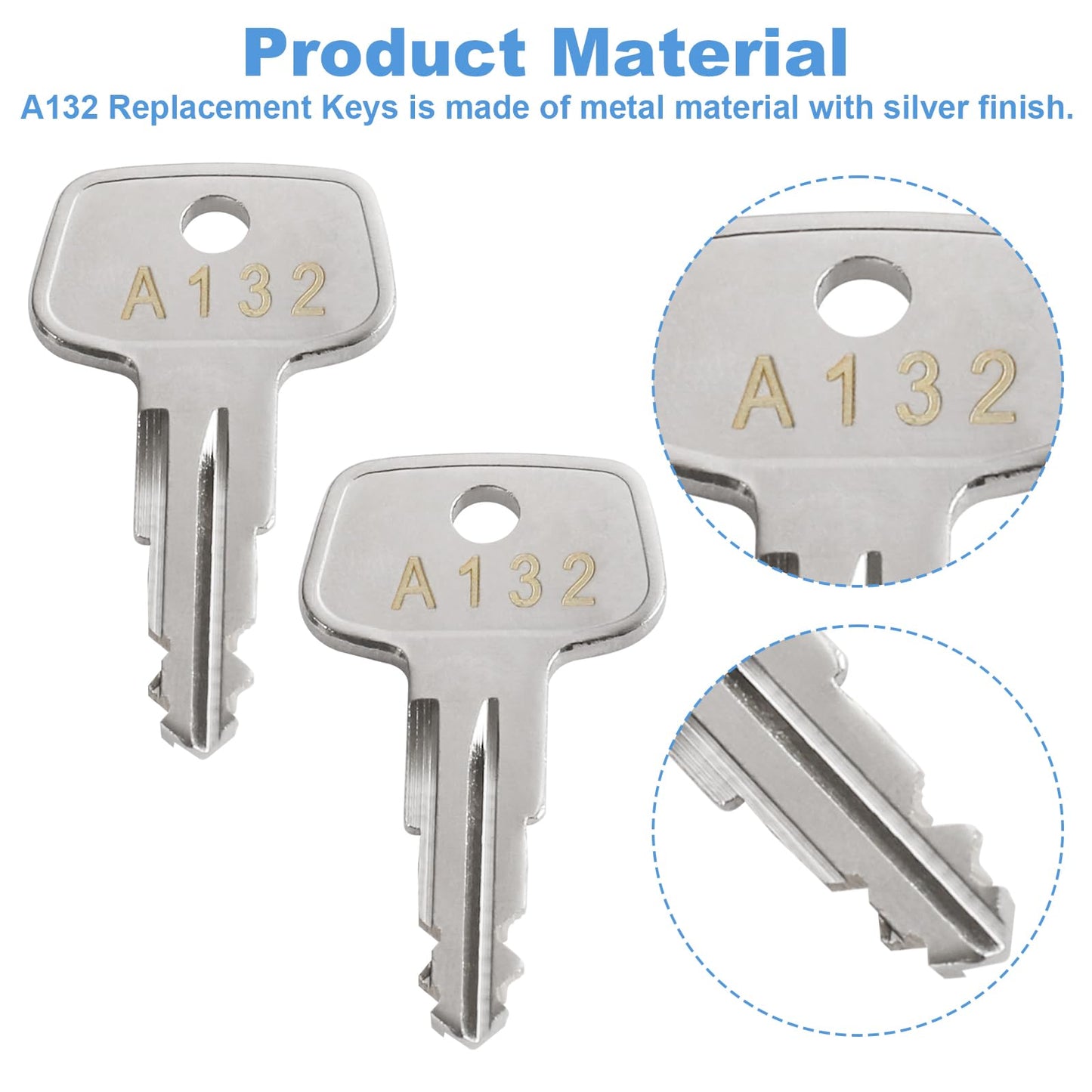 A132 SKS roof Rack Key,Yakima Replacement Key,Replacement Keys for Yakima SKS Ski,Roof Racks,Cargo Box,Carrier Racks and Crossbars with Code Series A132[2 pcs]