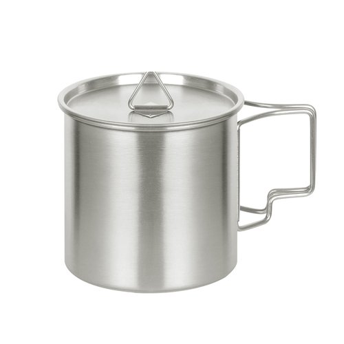 SXSHUOSI Stainless Steel Water Cup Camping Cup Coffee Cup Mug with Handle Foldable Water Cup with Lid Outdoor Mug (350ML)