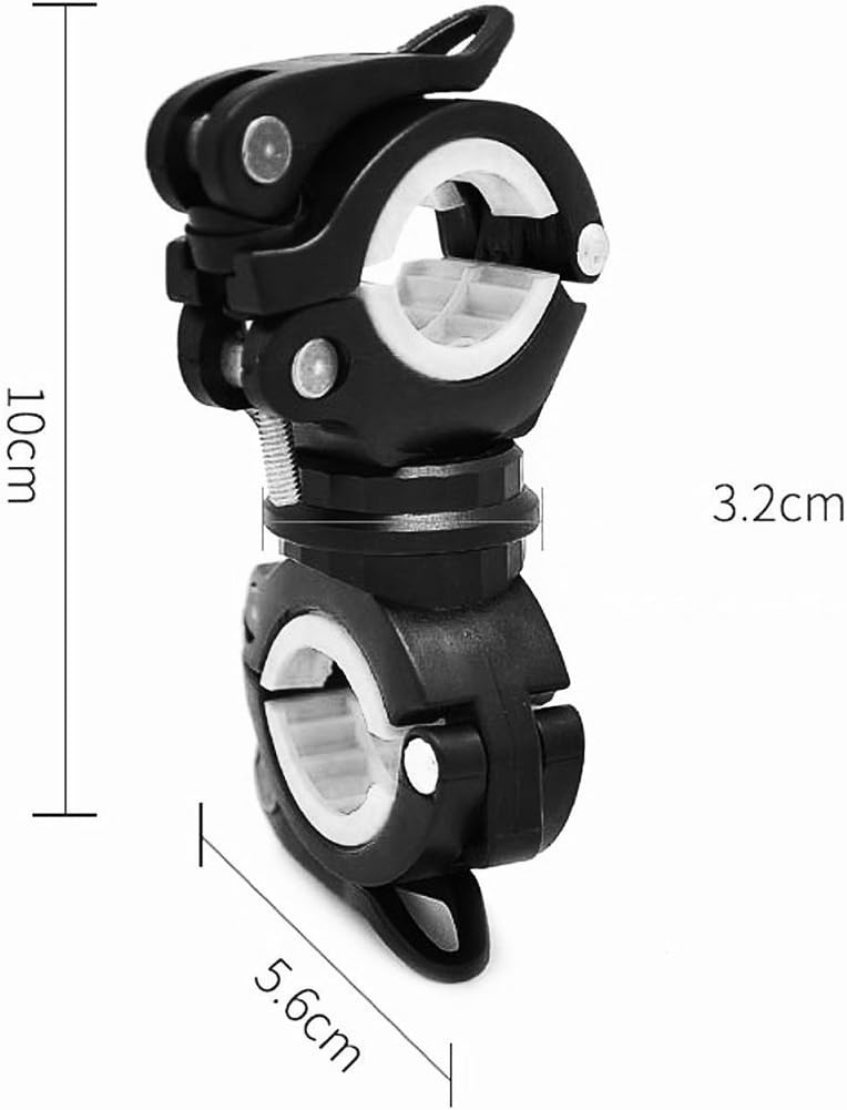 [2 Pack] Vonpri Flashlight Holder, Mount Bicycle Mounting Bracket Flashlight Holder Torch Clip 360º Rotation