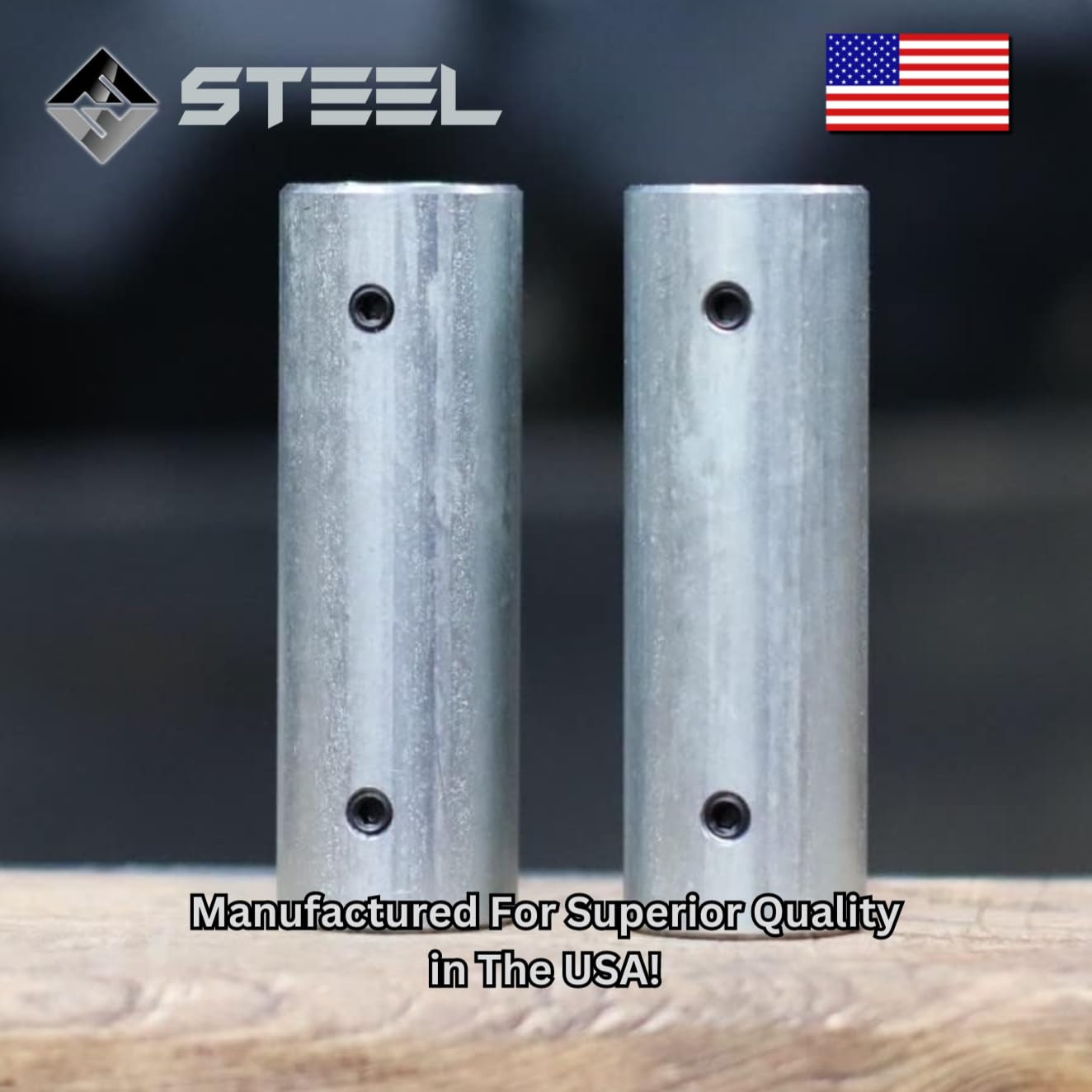 F&F STEEL Power Rack Attachment Pin Adapter Sleeve - 5/8" to 1" - Universal Fitment on Standard 2"x2", 3"x2", and 3"x3" Power Racks, Cages, & Rigs