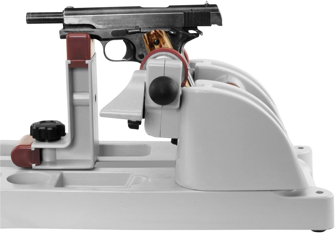 Tipton Best Gun Vise with Secure Adjustable Cradle, Storage Compartments for Cleaning, Gunsmithing and Firearm Maintenance, Red/Grey