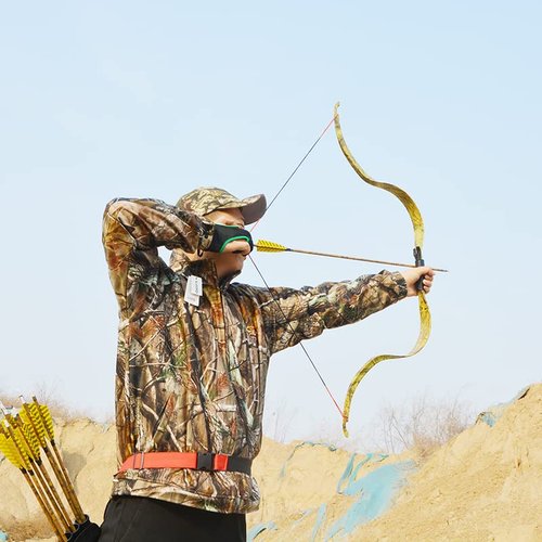 ZSHJGJR 30” Archery Carbon Arrows Hunting Arrows with 4” Turkey Feather Removable Tips Targeting Practice Arrows 500 Spine for Compound & Recurve & Traditional Bow 6/12pcs (12)