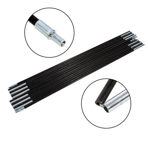 Replacement Tent Poles Fiberglass 2 Sets 7 Sections Outdoor Camping Double Tent Pole Support Frames Kit Tent Replacement Poles Replacement Tent Poles Fiberglass Tent Poles Replacement