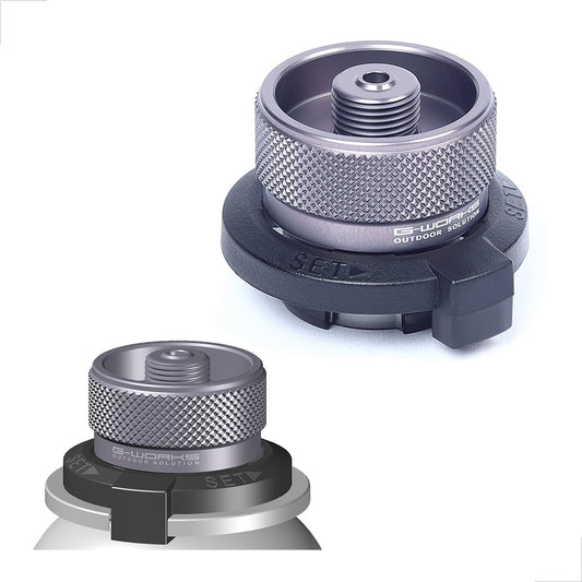 G-WORKS CB can Adapter, Butane Adapter, Lindal Valve Adapter, Cassette Butane Canister Adapter, an Adapter That Connects to Screw-Type (Vertical Type)