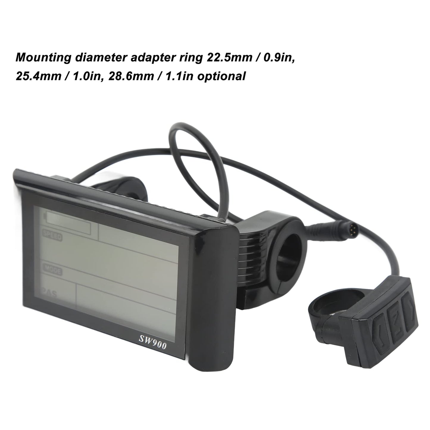 Electric LCD Display, Electric Scooter SW900 LCD Display Meter with Connector Electric LCD Display Meter for Electric Scooters