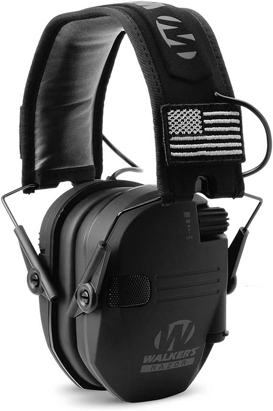 Walker's Razor Slim Shooter Electronic Hunting Folding Hearing Protection Earmuffs