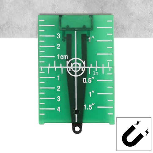 Laser Targets, Magnetic Floor Laser Targets Plate, Laser Card with Stand for Lasers Line Targets, Laser Levels Hunting Shooting Targets Accessories(Green)