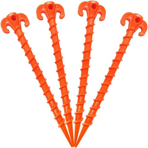 Canopy Stakes Canopy Anchors Beach Tent Stakes Heavy Duty Screw Shape 25 cm 10 inch - 8 Pack Yellow …
