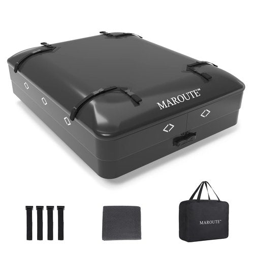 IDEALHOUSE 2024 New Rooftop Cargo Carrier Bag – 15 Cu Ft Heavy-Duty Robust Waterproof & Durable Storage Bag, Universal Fit with 8 Door Hooks