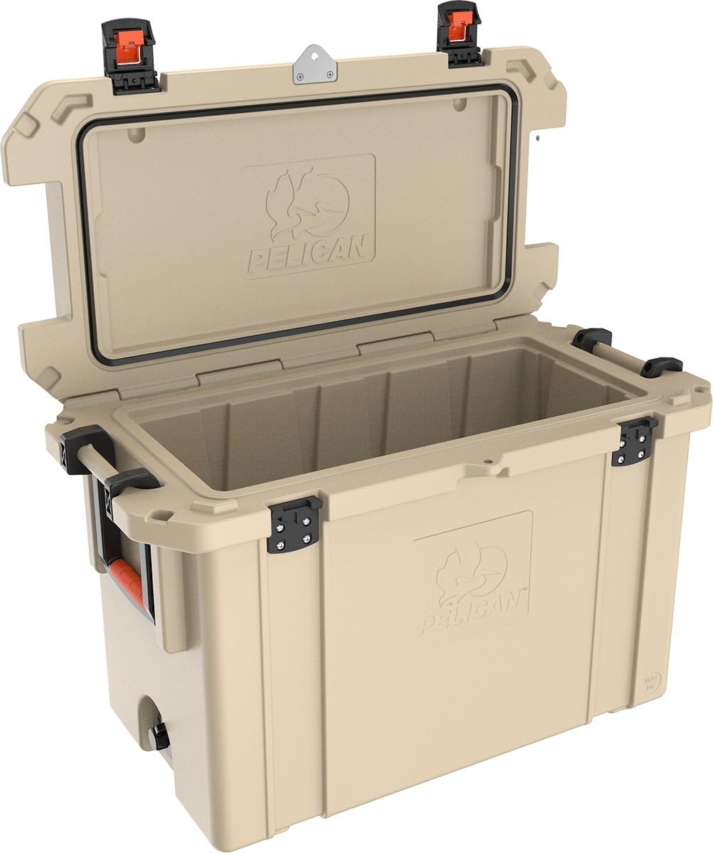 Pelican 95QT Elite Cooler | 72 Can Capacity with Ice | 10+ Day Ice Retention | Rubberized Grip Handles | Guaranteed for Life