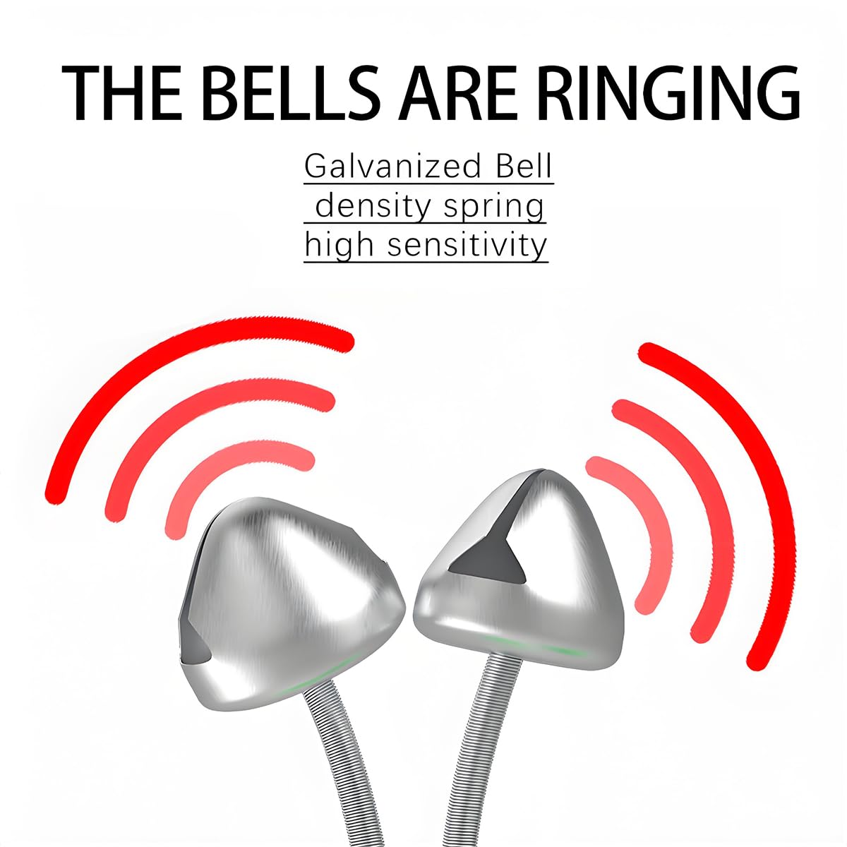 Fishing Bells for Rods - Extra Loud Dual Alert Alarm Clips for Fishing Rods, Types of Fishing (10Pcs)