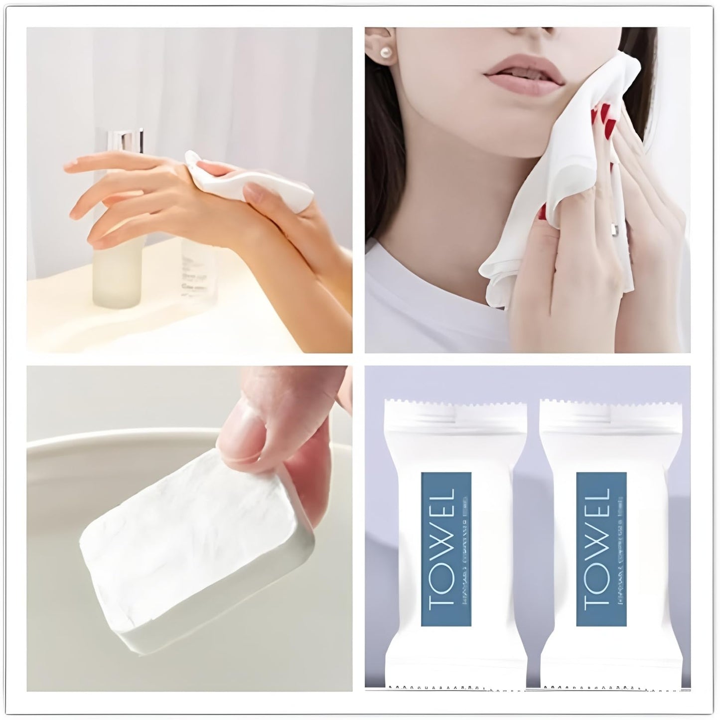 Travel Compressed Towel Tablets - Badigo Premium 110gsm Thickened Nonwoven Disposable Towels for Camping Gym Hiking Sports Outdoors Hand Face Body Portable Washcloths