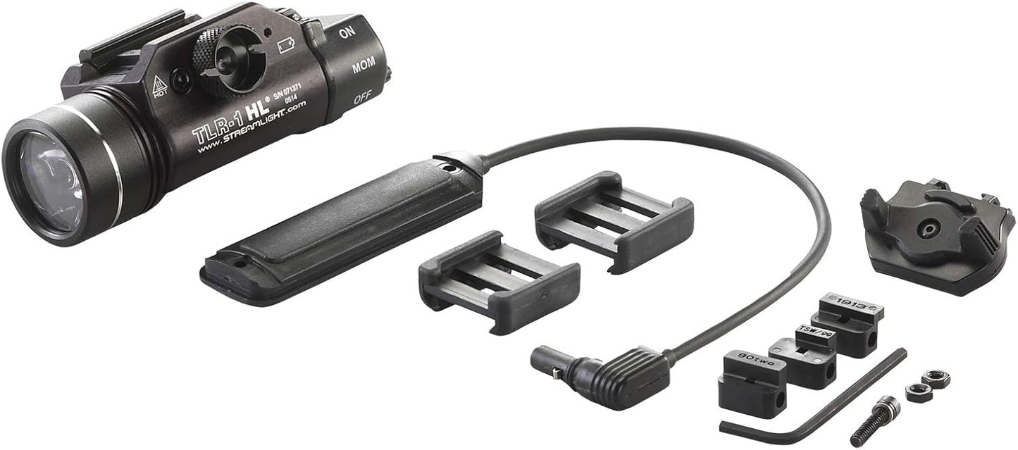 Streamlight 69266 TLR-1 HL 1000-Lumen 20000 Candela Rail-Mounted Tactical Weapon Light with Specific Compatibility Rail Locating Keys, Flat Dark Earth