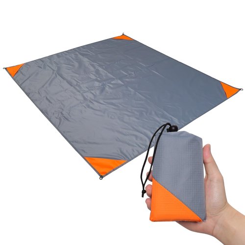 Bcxfbxd Pocket Picnic Blanket 60"x50" Foldable Compact Beach Camping Mat with Storage Bag for Hiking Travel Outdoor Recreation