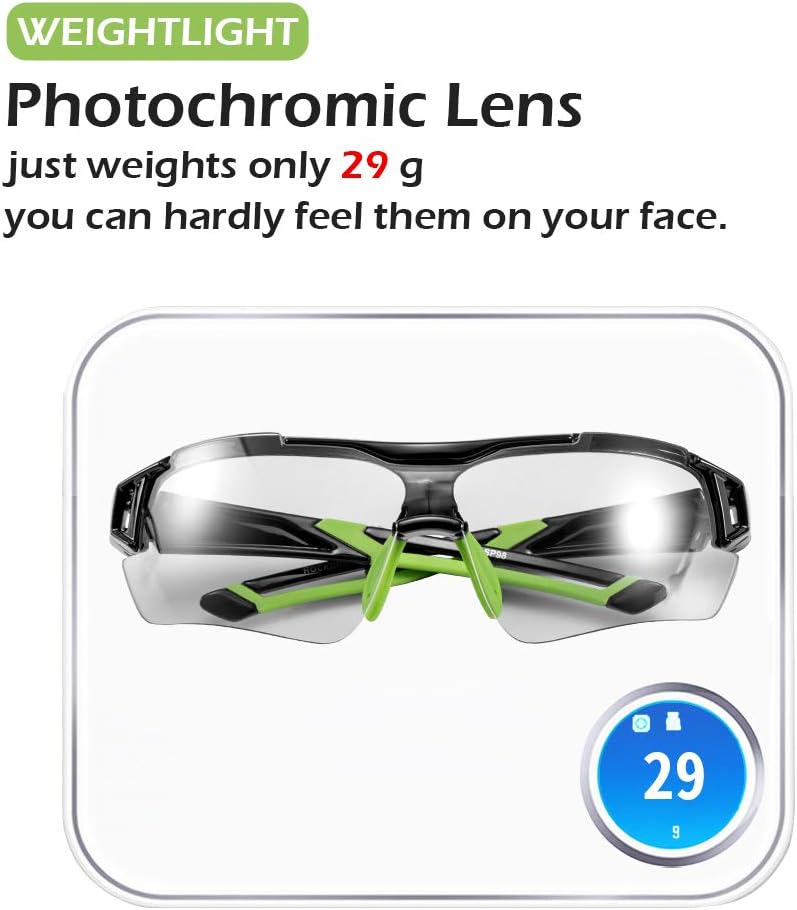 ROCKBROS Photochromic Sunglasses for Men Women Safety Cycling Glasses UV Protection Outdoor Sport Sunglasses