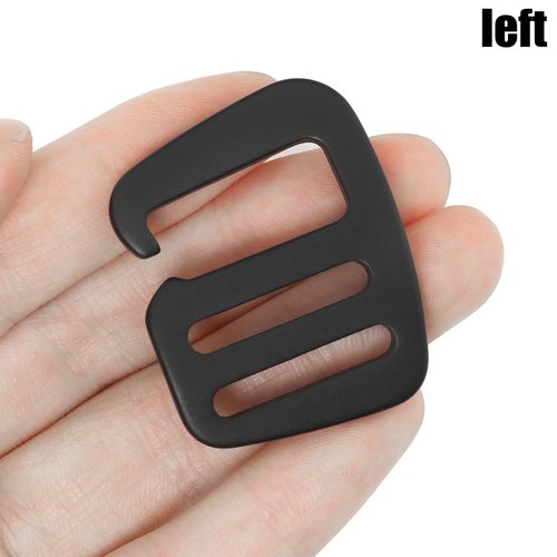 LUORNG 8PCS 20mm Black G-Hook Wave Buckles Backpack Strap Belt Hardware Carabiners Hook Adjustable Buckles Backpack Luggage Strap Webbing Outdoor Webbing Buckle Clips