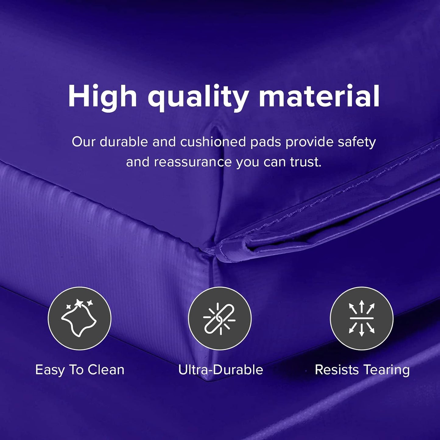 4ft x 10ft x 2in Fitness Mat - Lightweight, Foldable Exercise Mat for Personal Use